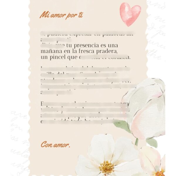 Aportación Poesía. Mi amor por ti